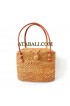 Ladies mini tote bag short leather strap balinese design